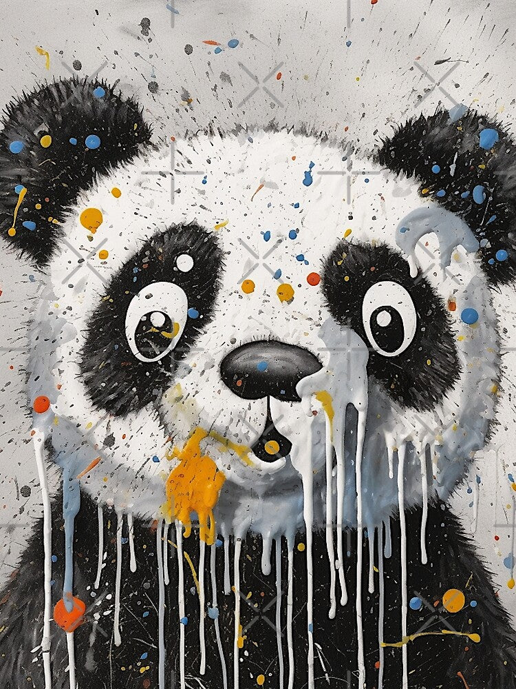 A PANDA PAINTED STREET ART by infinitearte