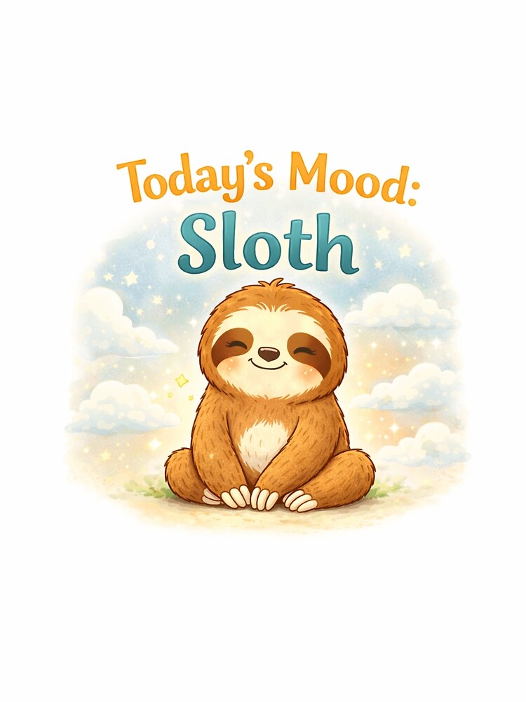 Today's Mood Sloth – Cute Lazy Day Motivation by PunchDrop