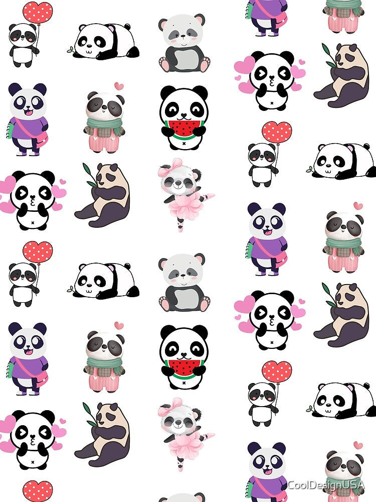 Cute Pandas by CoolDesignUSA