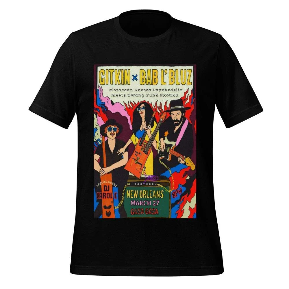 Gitkin With Bab L’Bluz March 27 2026 In New Orleans LA Poster Shirt