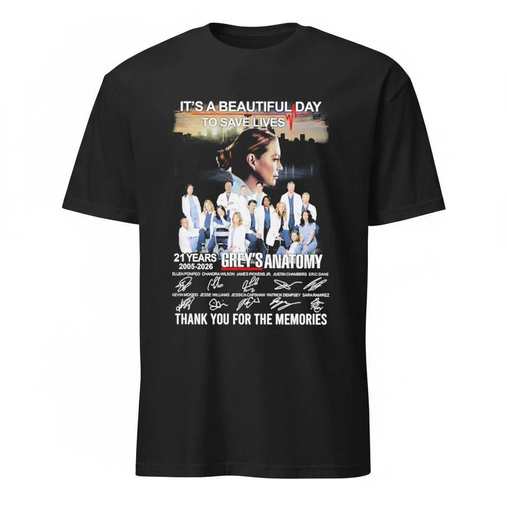 Grey’s Anatomy It’s A Beautiful Day To Save Lives Thank You For The Memories Shirt