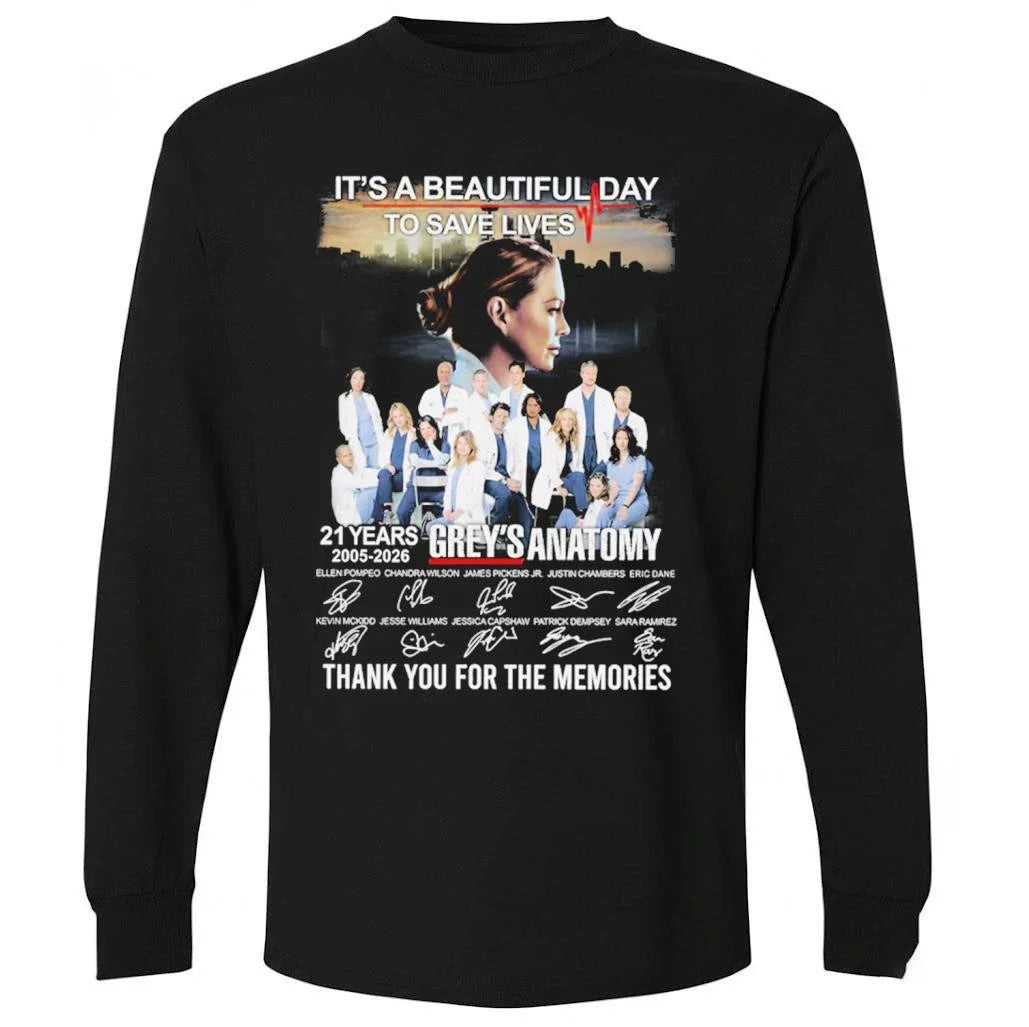 Grey’s Anatomy It’s A Beautiful Day To Save Lives Thank You For The Memories Shirt