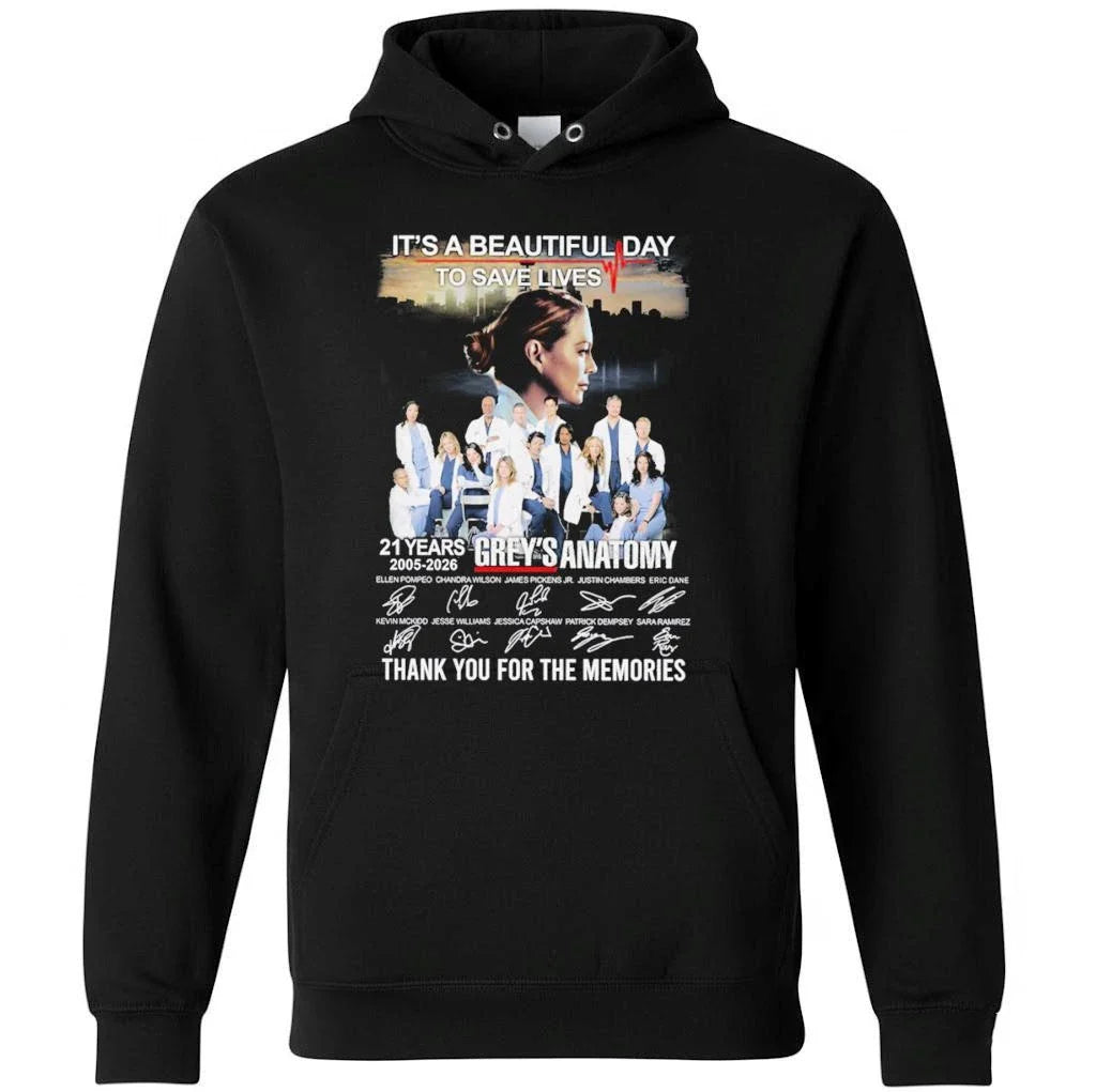Grey’s Anatomy It’s A Beautiful Day To Save Lives Thank You For The Memories Shirt
