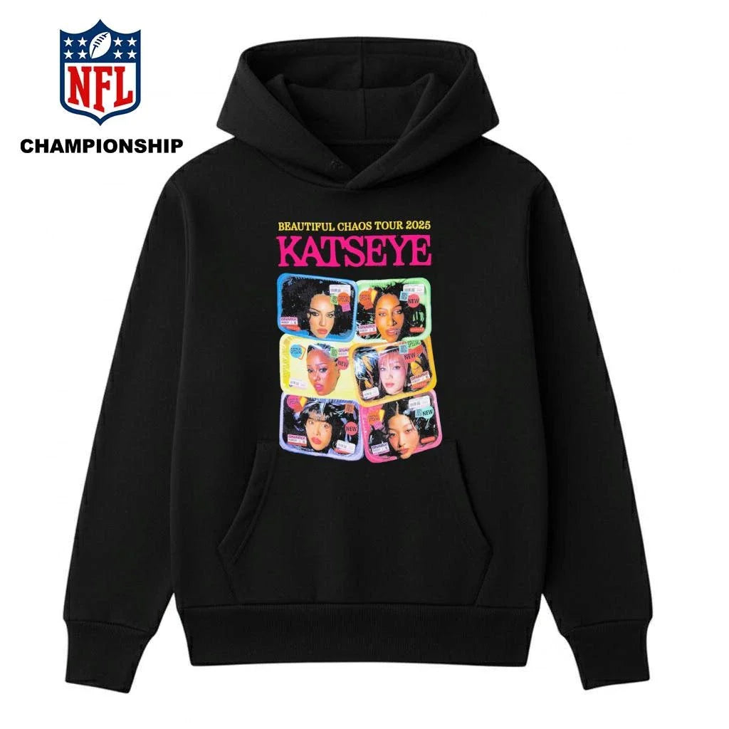 Katseye Beautiful Chaos Tour 2025 Merch Collection Member Visuals Routing Shirt