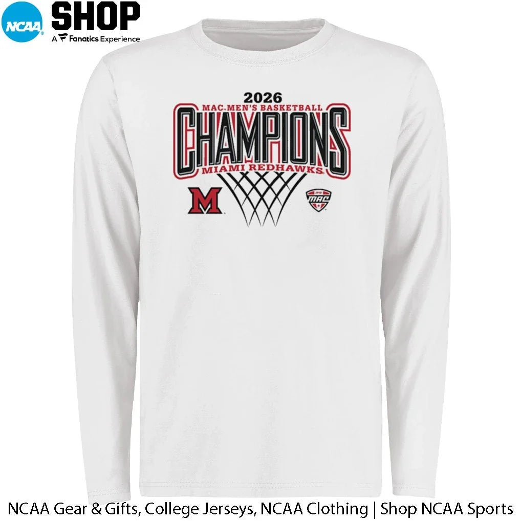 Miami RedHawks 2026 MAC Men’s Basketball Regular Season Champions T-Shirt