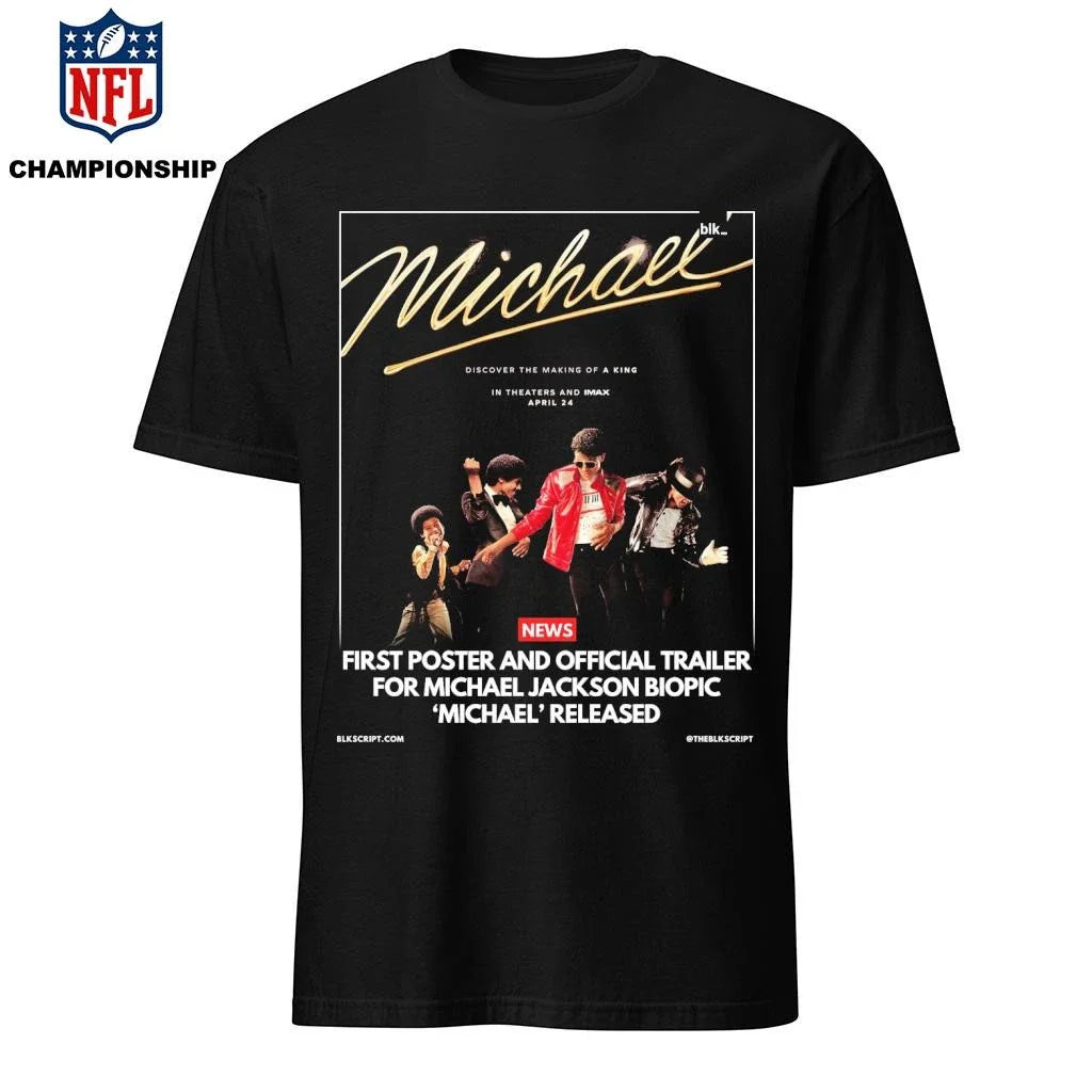 Michael Jackson His Story Begins Movie In Theaters 2026 April 24th Poster Shirt