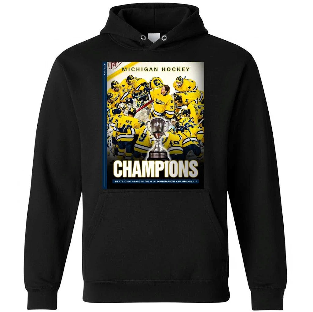 Michigan Wolverines Men’s Ice Hockey 2026 Big 10 Tournament Champions Shirt