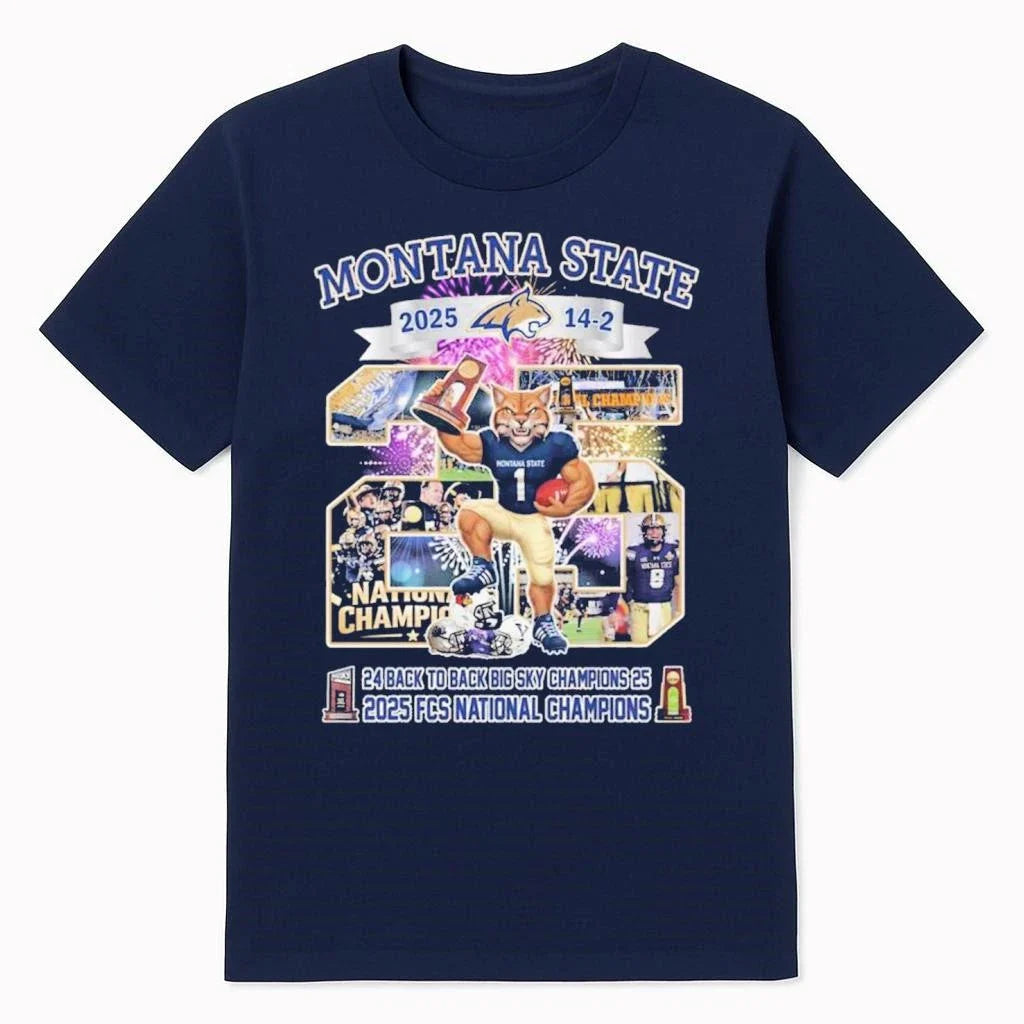 Montana State 2025 FCS National Champions Winner Vintage Mascot Shirt