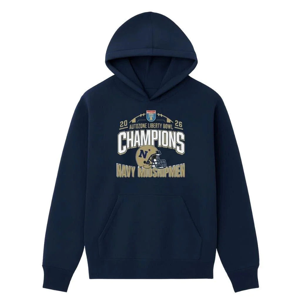 Navy Midshipmen 2026 Liberty Bowl Champions Celebrating 2026 Shirt