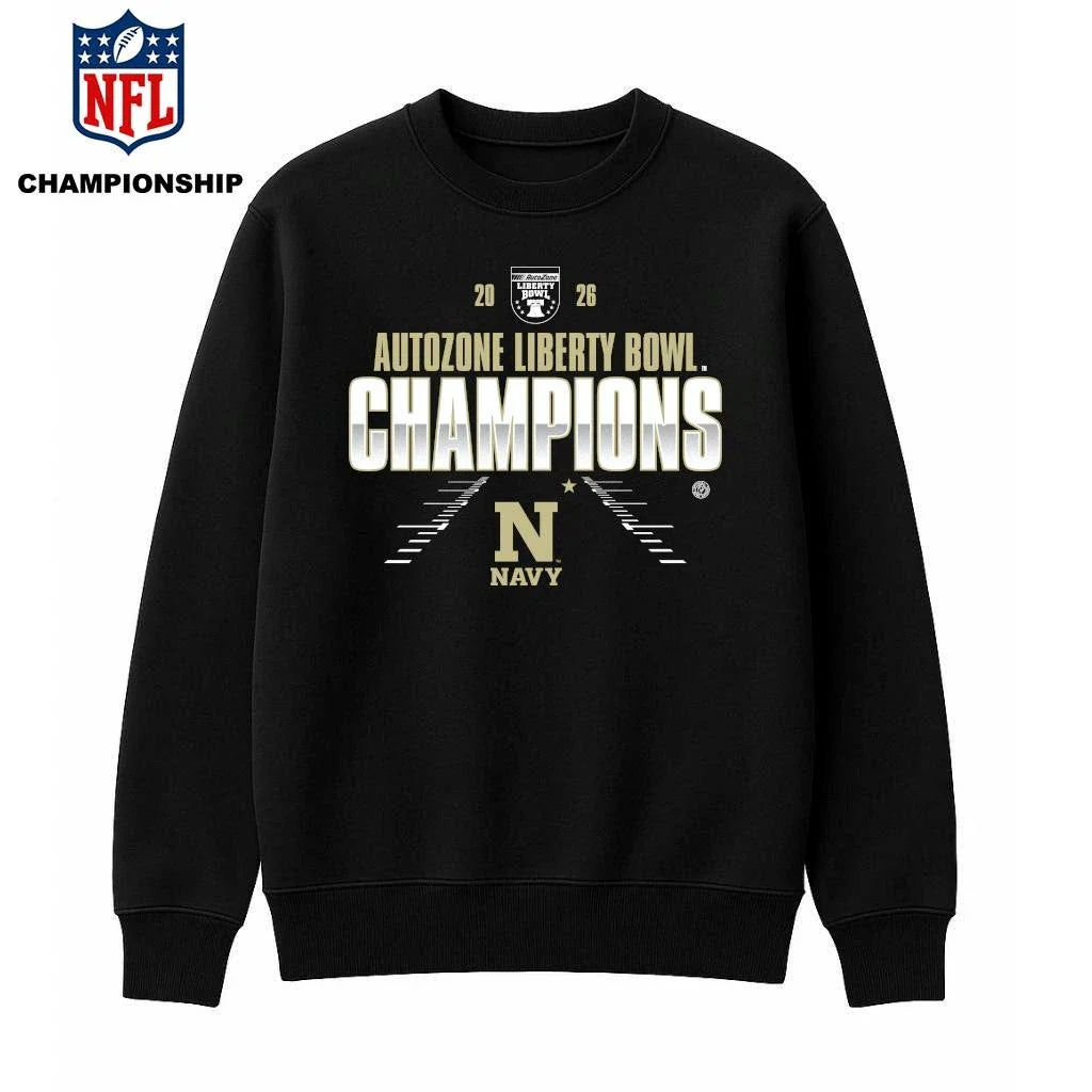 Navy Midshipmen Football 2026 AutoZone Liberty Bowl Champions Shirt