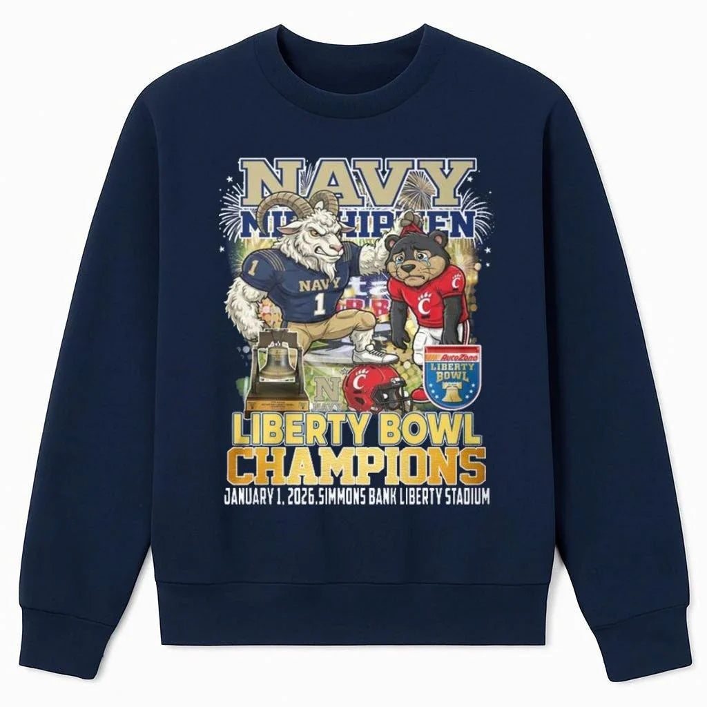 Navy Midshipmen Liberty Bowl Champions 2026 Shirt