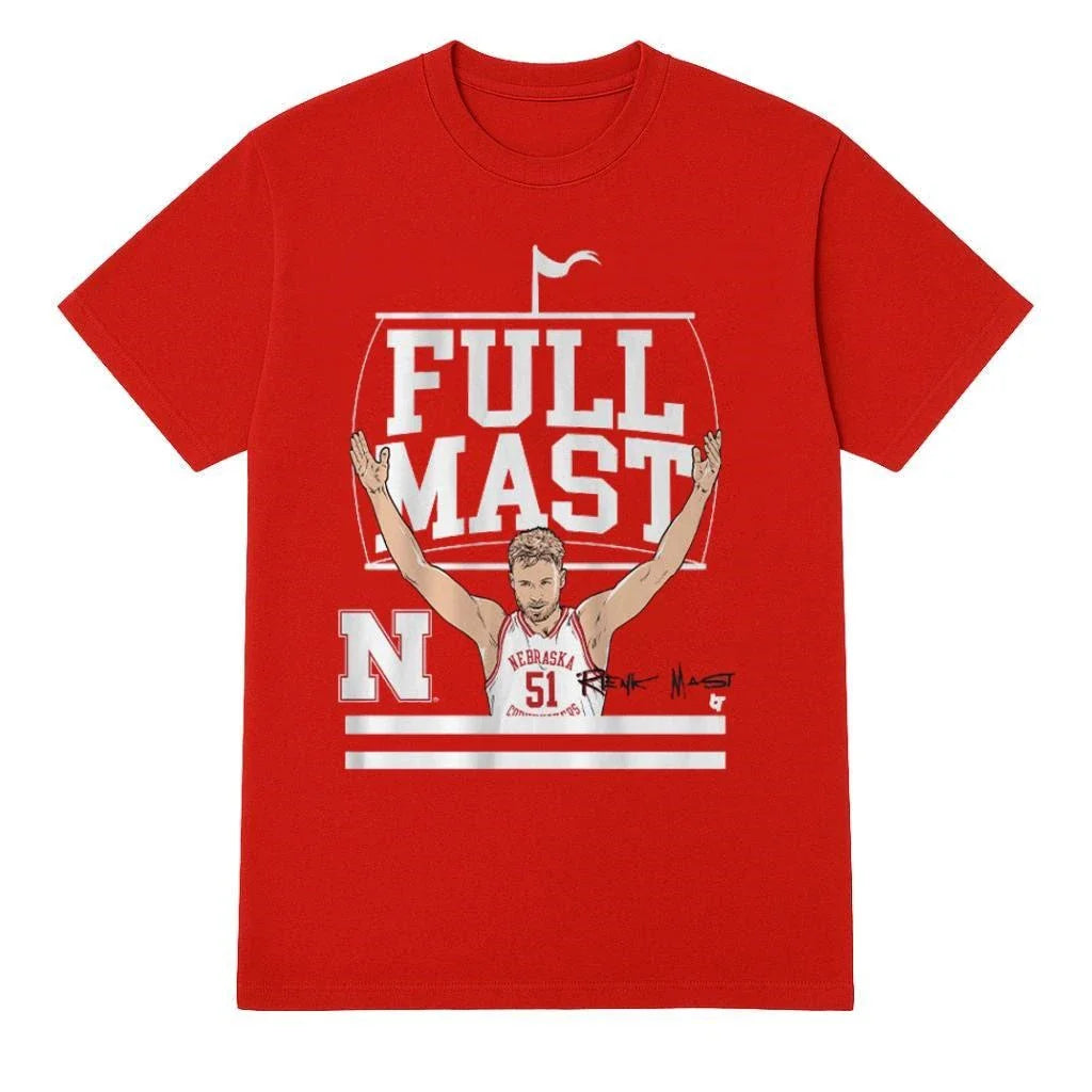 Nebraska Basketball Rienk Mast Full Mast Shirt