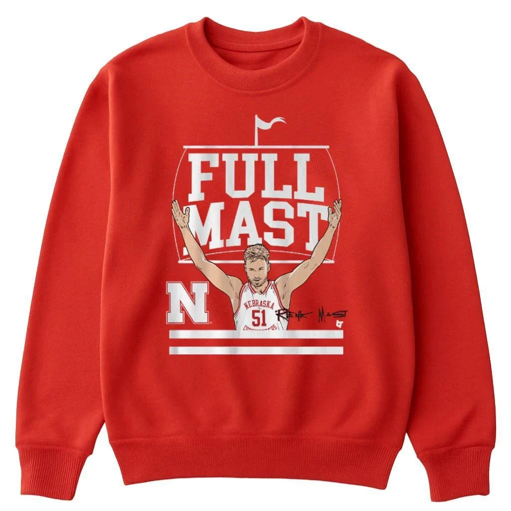 Nebraska Basketball Rienk Mast Full Mast Shirt