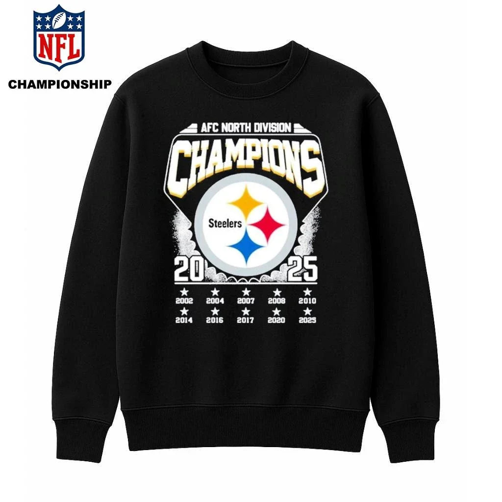Official AFC North Division Champions 2025 Steelers Shirt