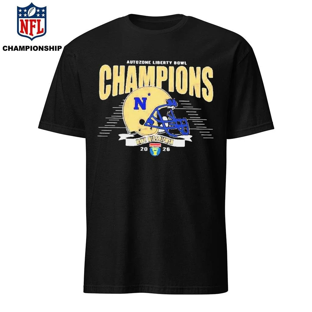 Official Navy Midshipmen Football 2026 AutoZone Liberty Bowl Classic Champions Shirt