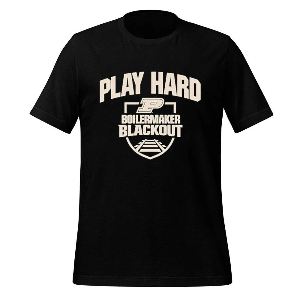 Purdue Boilermakers Basketball Blackout Play Hard 2026 Shirt