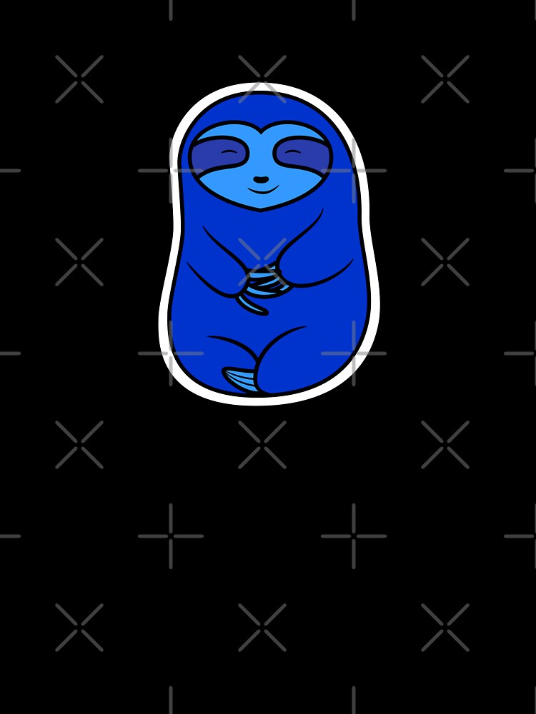 Happy Cozy Blue Sloth Bear by SubtleSplit