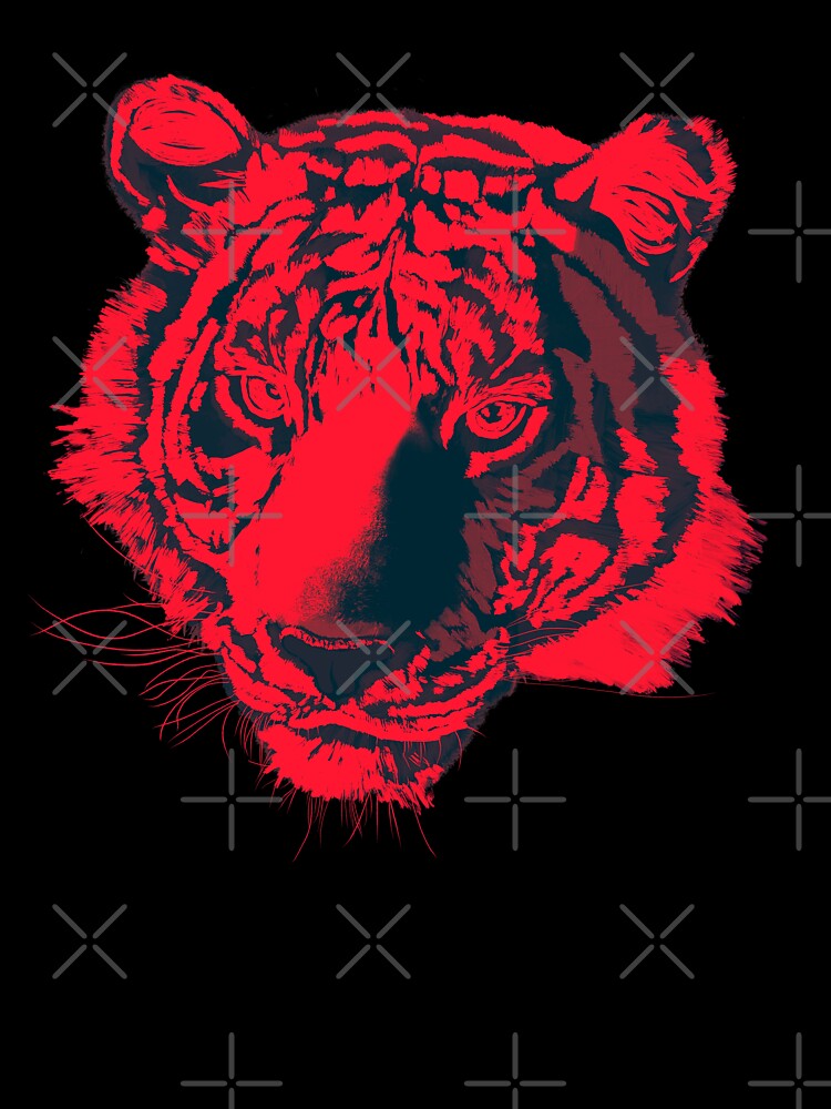 Tiger portrait (magenta red) by Isabelle-T