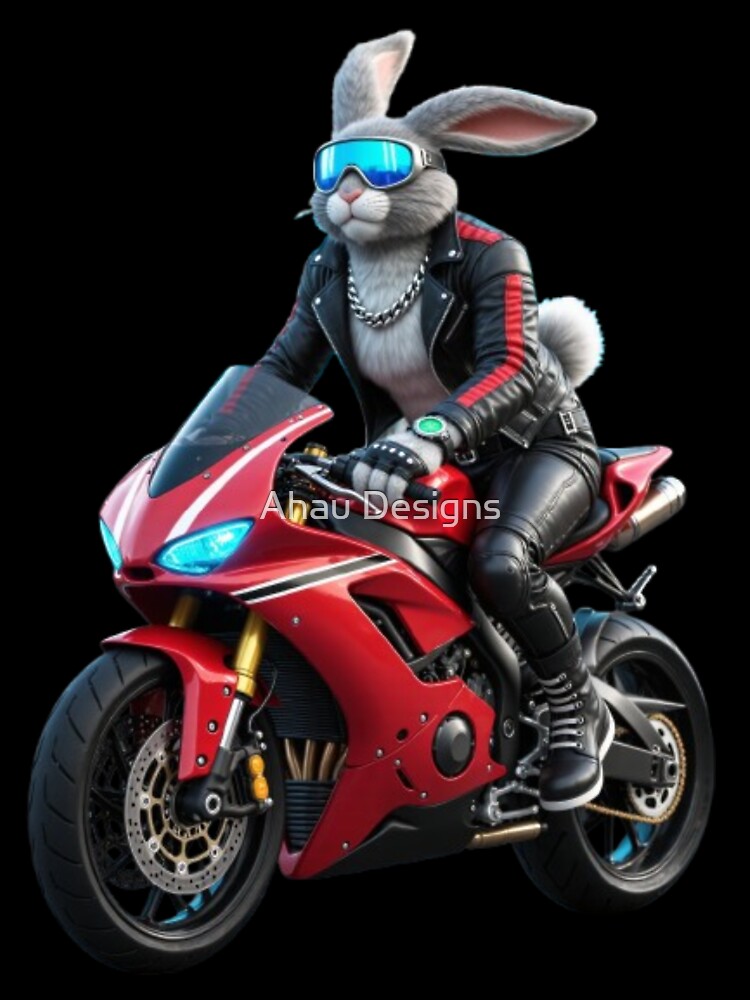 Biker Bunny – Rebel Style by Ahau Designs