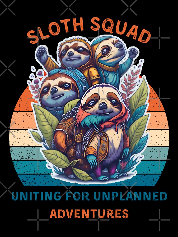 Sloth Squad Uniting for Unplanned Adventures by Heart Stamp