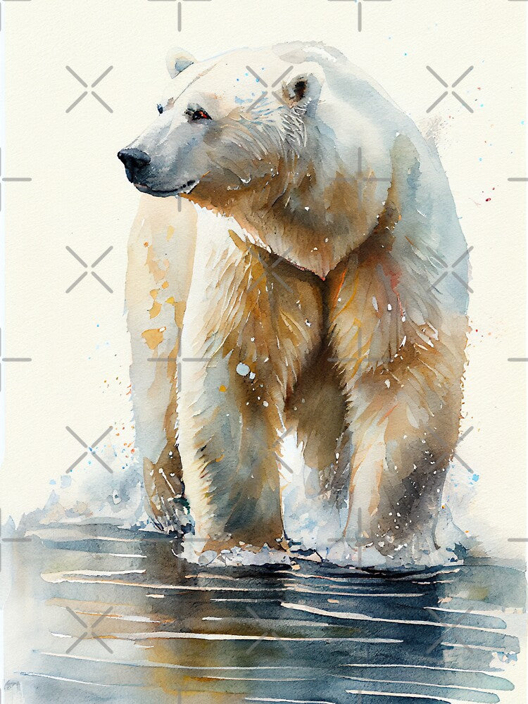 Polar bear - Watercolor paint by ABArtByAlexST