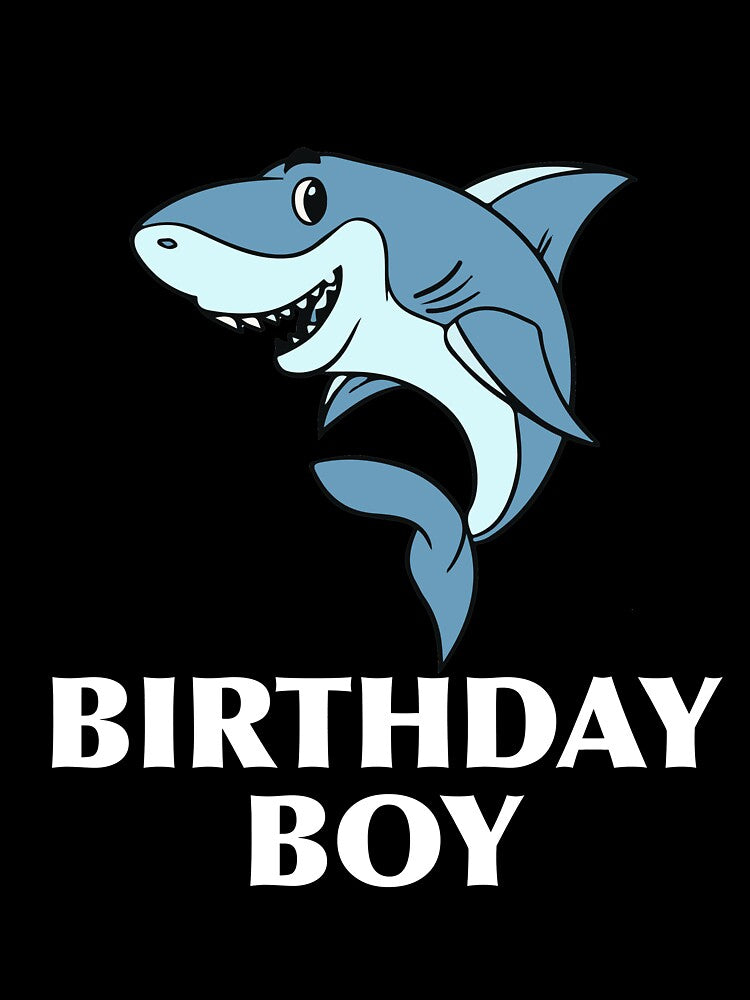 Birthday Boy Shark Fish Shark Birthday Shark Teeth Shark Print Shark Party Gift by TeesByDesign