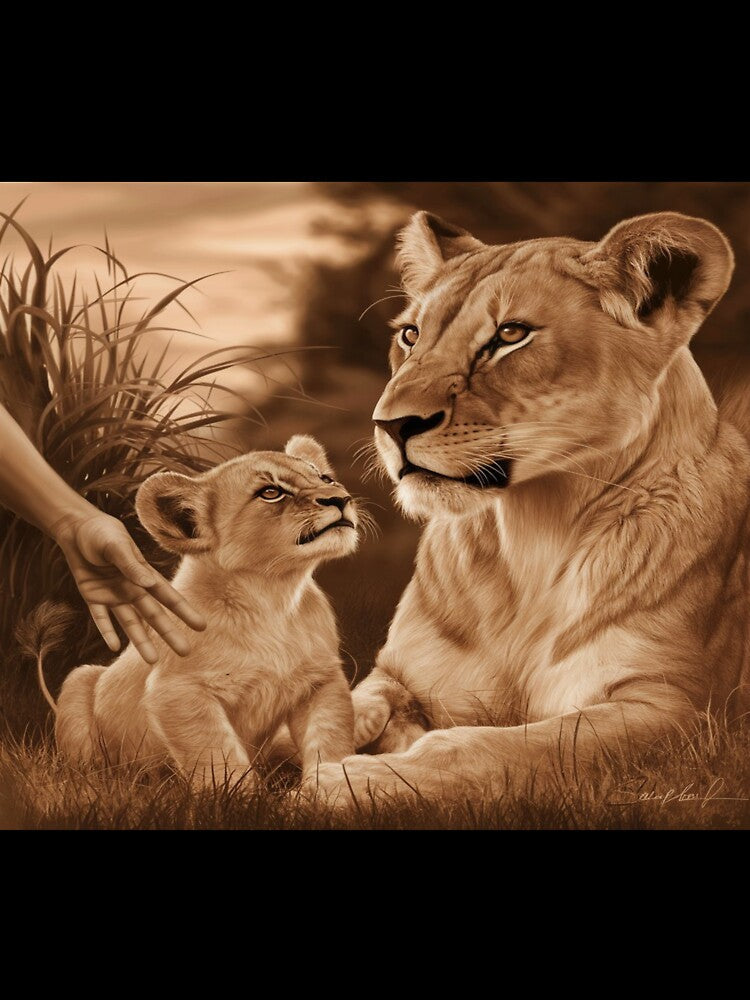 The Lion in Danger by Collection de trésors