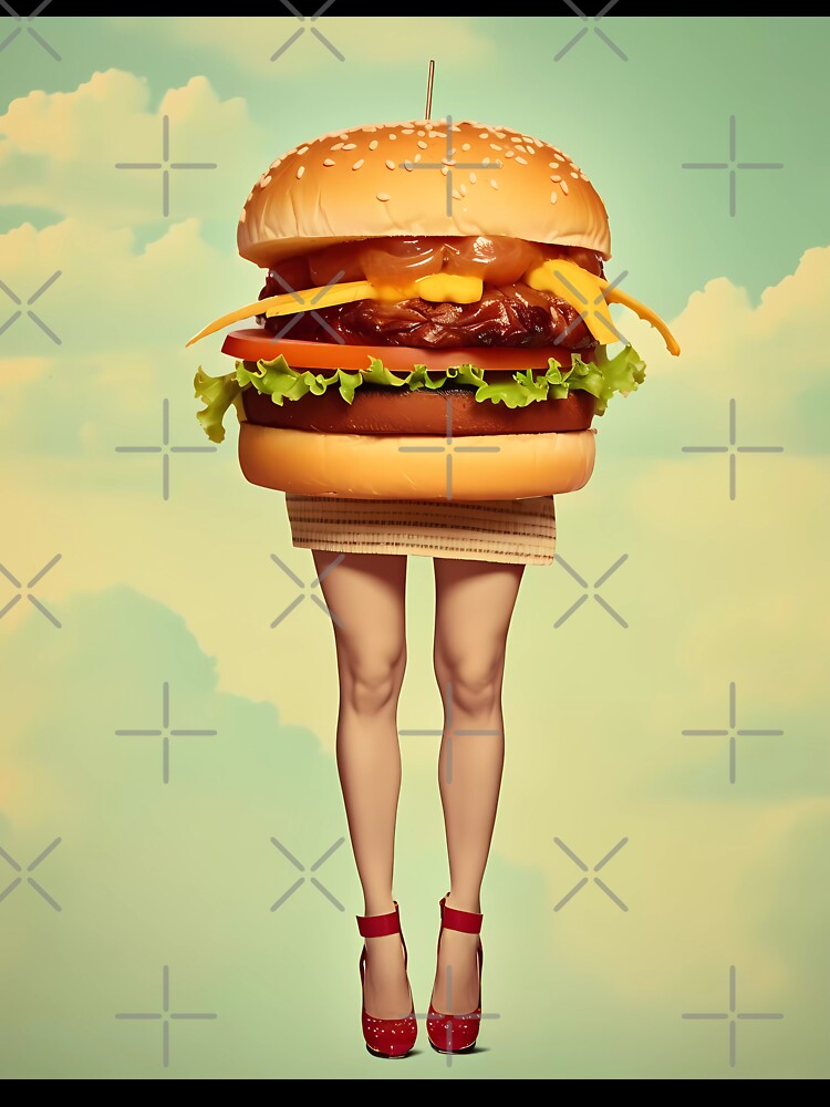 Burger with Beautiful Legs in the Sky by SingularityGeek