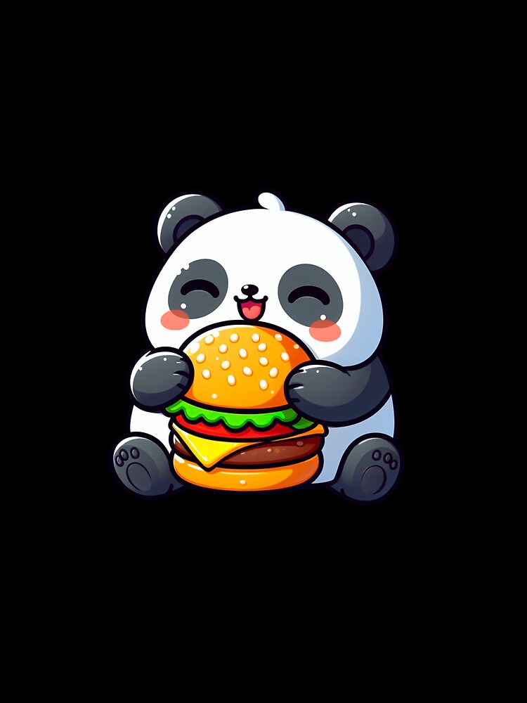 Panda eating Burger by tomamatear