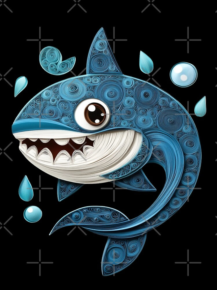Cute Kawaii Shark by PrintsByFrank