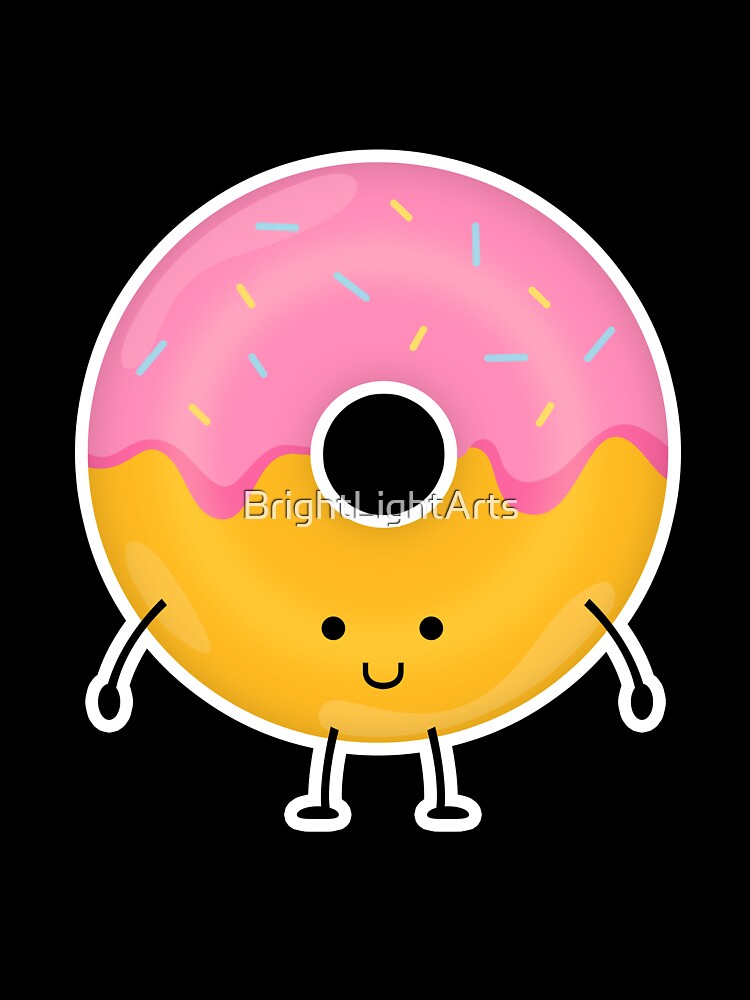 Cute Happy Donut by BrightLightArts