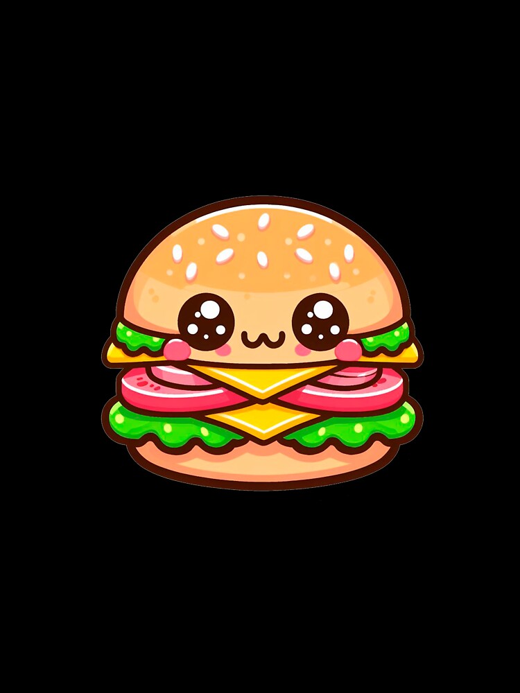 cute kawaii burger by tomamatear