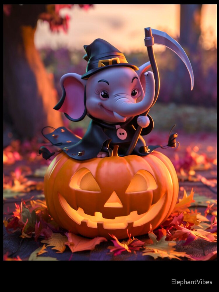 Elephant Portrait. halloween elephant by ElephantVibes