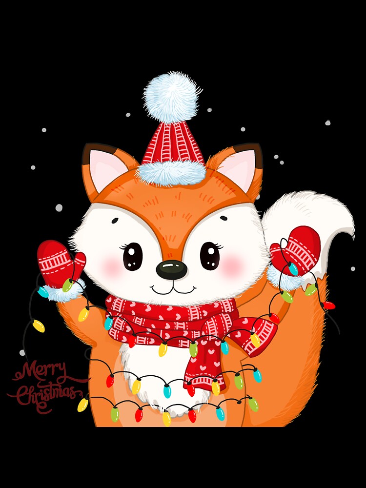 Fox Woodland Christmas Lights by AlysaWithArt