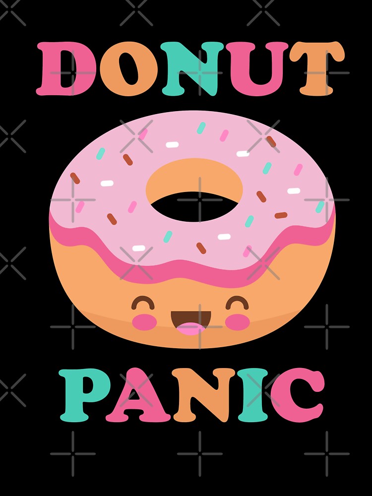 Donut Panic Funny Donuts Cute Kawaii Doughnut Retro Japanese by gkao