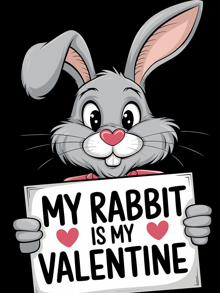 Rabbit Is My Valentine Love Hearts Rabbit Valentines Day by Oneixia