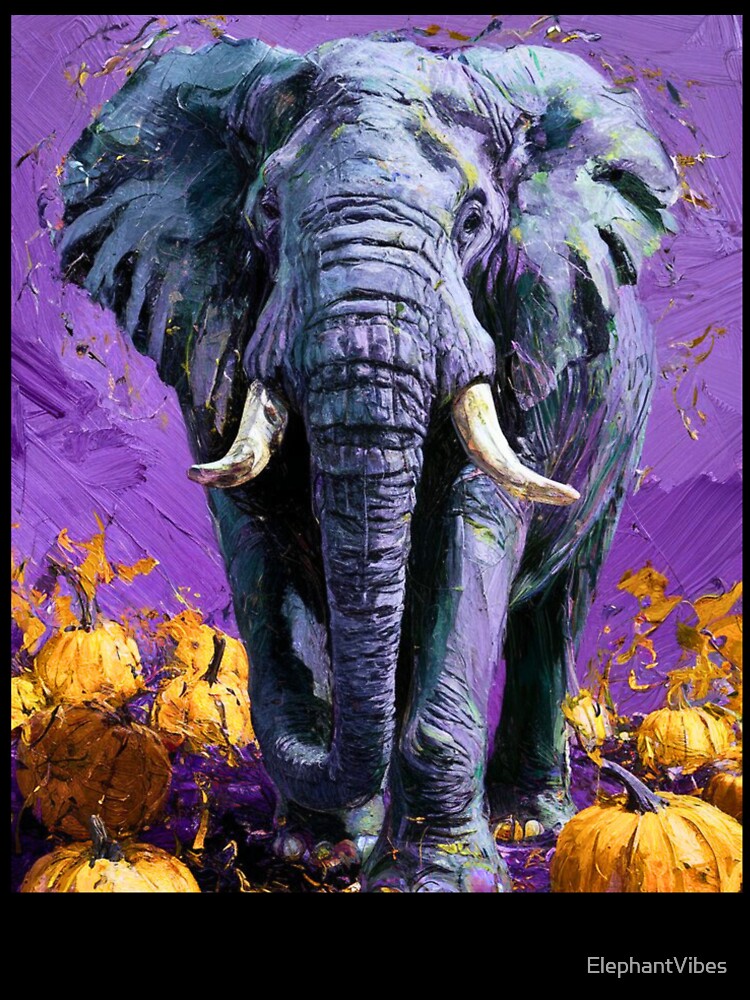 Elephant Portrait. oil painting by ElephantVibes