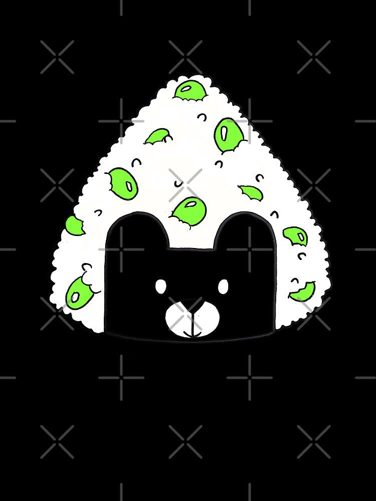Bear Rice Ball Onigiri with Edamame Beans Design by Okashimai