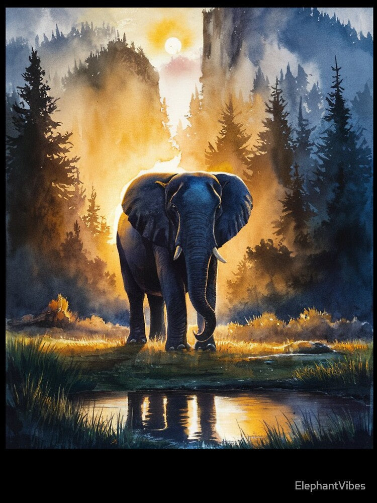 Elephant Portrait. floral elephant, wild elephant, safari elephant by ElephantVibes
