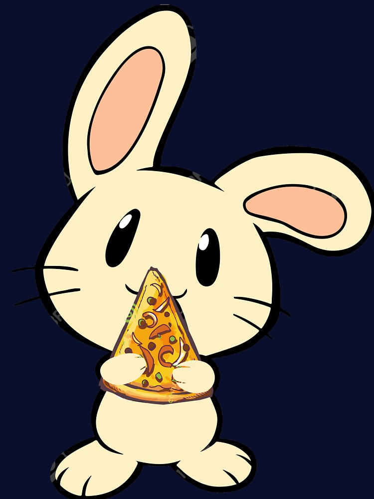 Pizza Rabbit Transparent Rabbit Gift Bunny Rabbit Art Rabbit Nursery by TeesByDesign