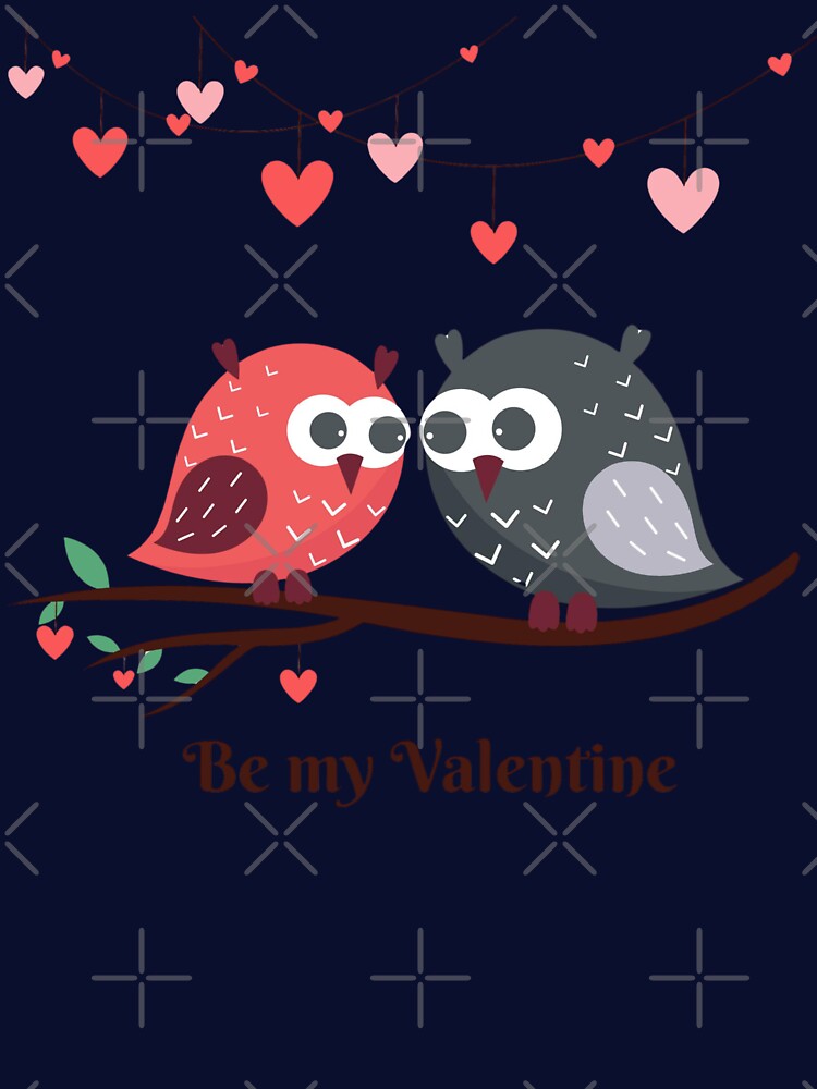 cute valentine day owl couple essential tshirt by anandsiva2703