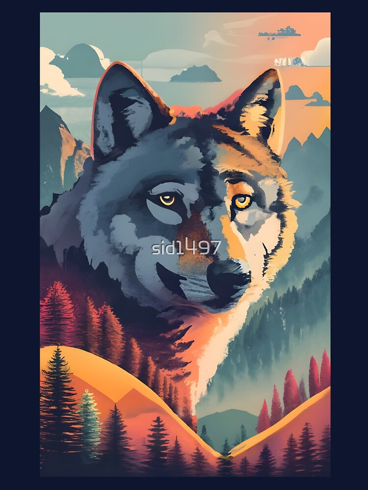 Wolf in wilderness by SidTastic