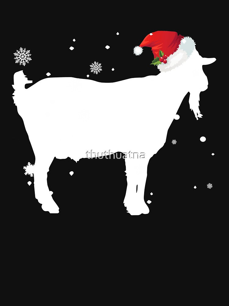 Christmas Goat Shirt Cute Goat Santa Hat Gift by thuthuatna