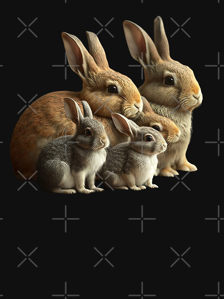 Bunny gift, family photo, group picture for rabbit lovers by AnimalArtPhotos