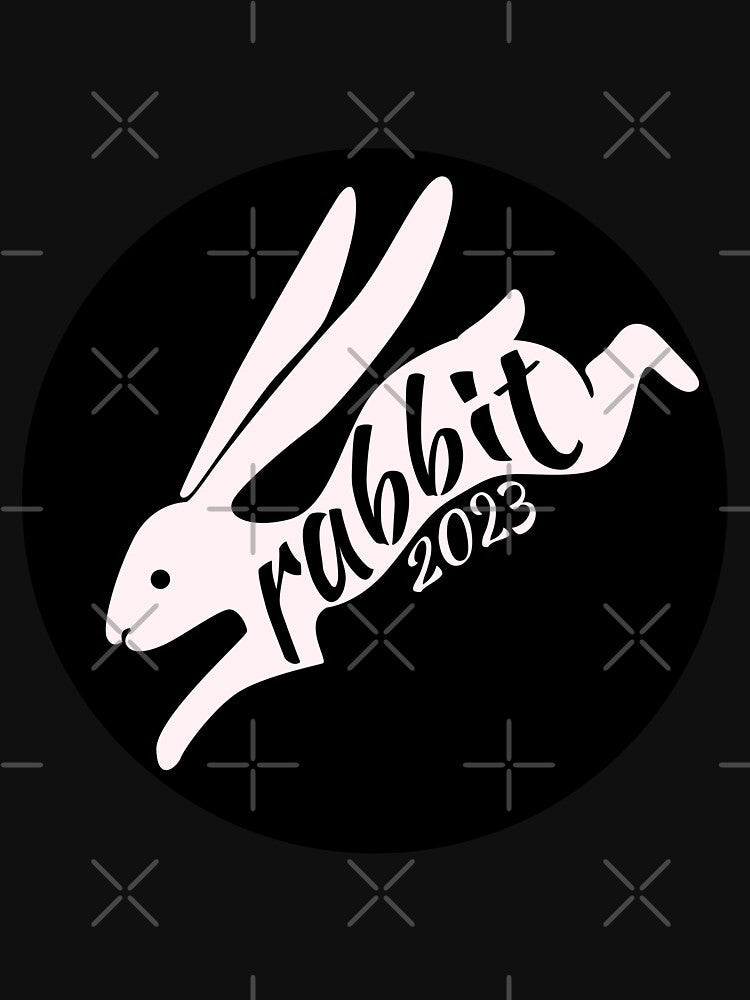 White rabbit on a black background by tsipka