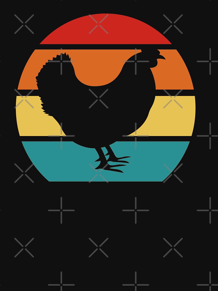 Chicken Lover Gifts Funny Farmer Retro Vintage Farm Animals T-Shirt by MOHAMED  El AYADI