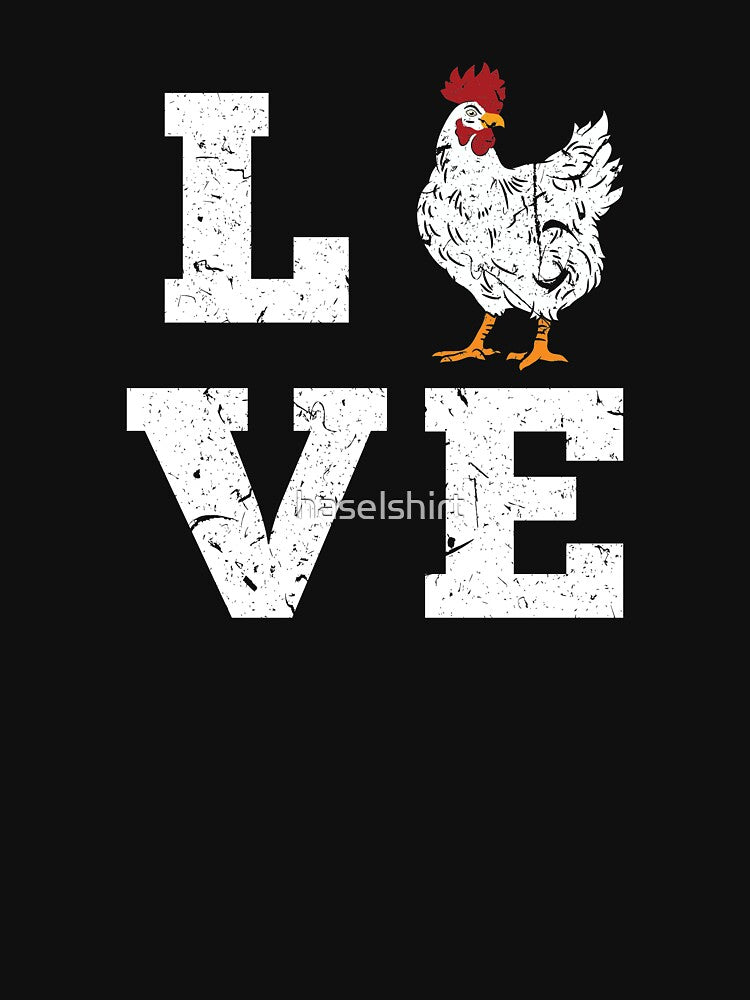 Chicken Farming Farmer Love Birthday Gift by haselshirt
