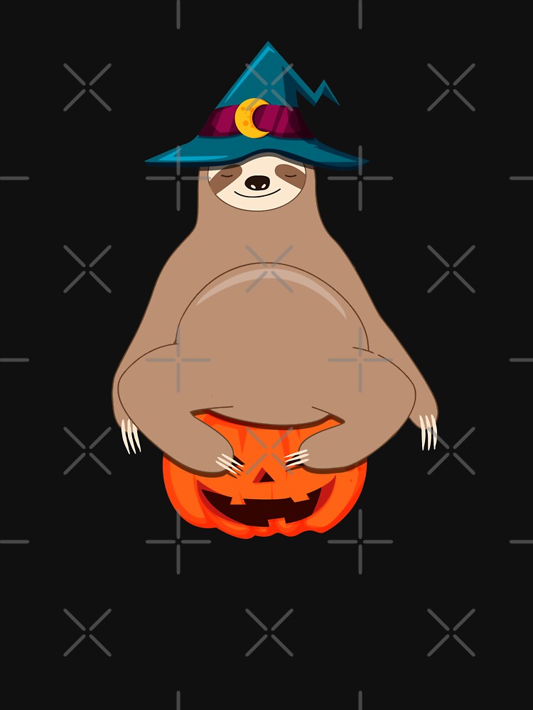 Cute Sloth Halloween Shirt Funny Halloween Sloth Costume by MerchK1ng