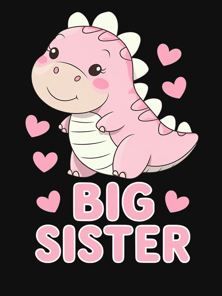 Dinosaur Shirt for Toddler Youth Teen Girls Big Sister Gift by catsdothingz