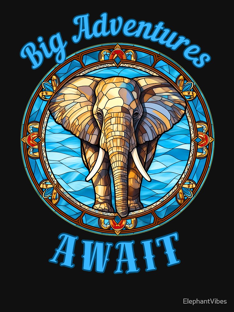 Big Adventures Await. elephant portrait by ElephantVibes